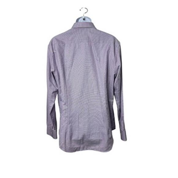 Emporio Armani New York Purple Long Sleeve Button Up Shirt Men's 43 17 - Picture 3 of 8